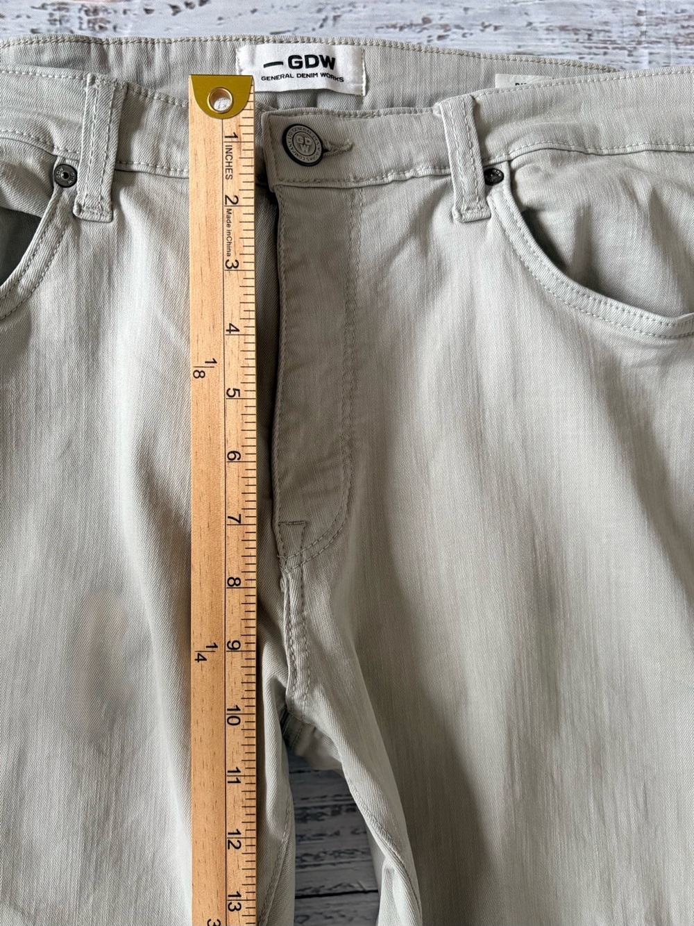 GDW Ride Slim Stretch Jeans 36x32 Beige Slim Fit Denim - Picture 6 of 14